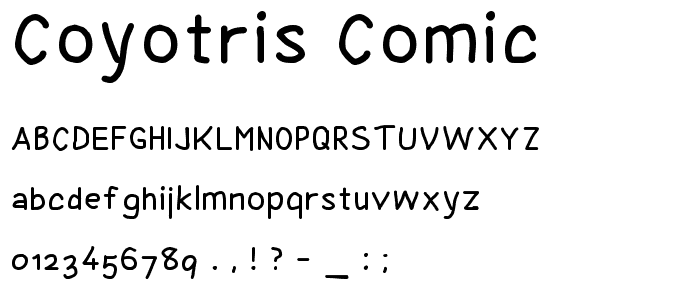 Coyotris Comic font
